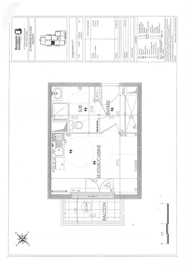 Appartement F1 à vendre - 1 pièce - 21.7 m2 - ANDRESY - 78 - ILE-DE-FRANCE - Century 21 Les Deux Rives